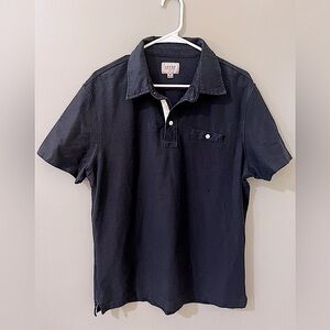 JACHS New York Polo Mens medium Navy Short Sleeve Sports Designer Casual Shirt